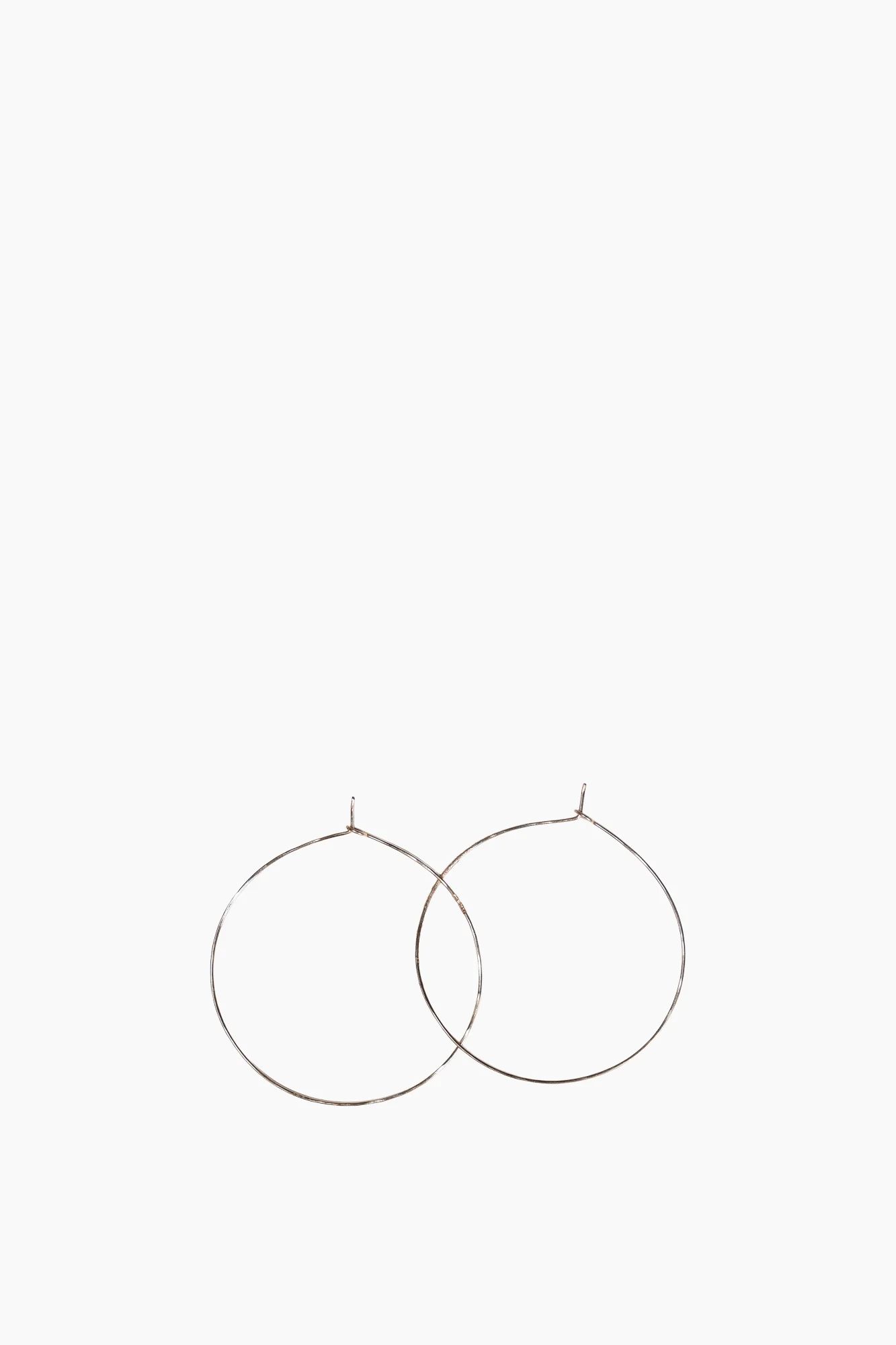 14K Hammered Hoops - Image 3