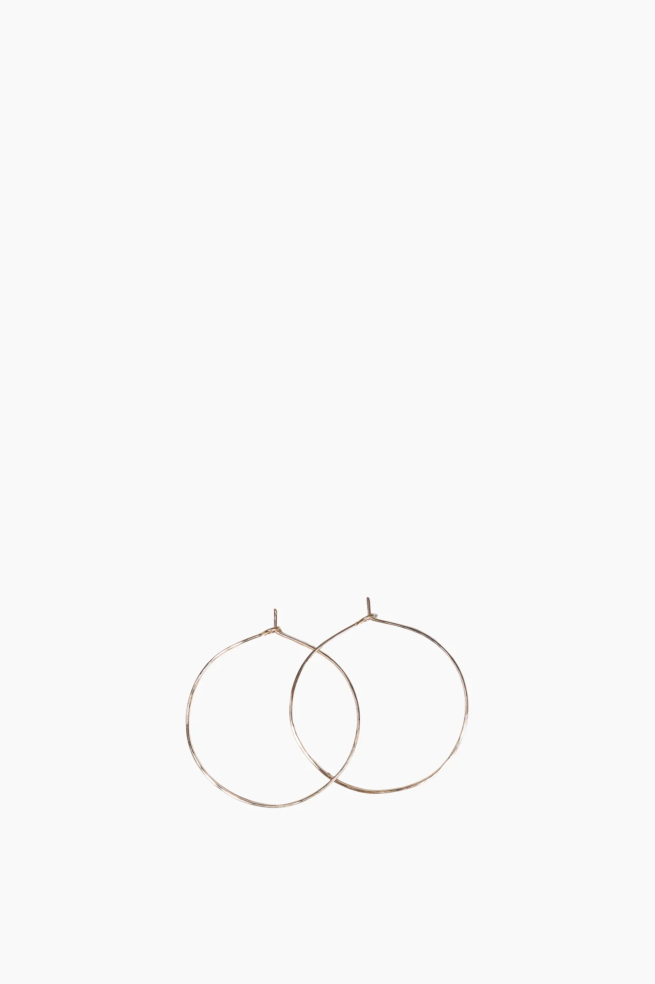 14K Hammered Hoops - Image 5