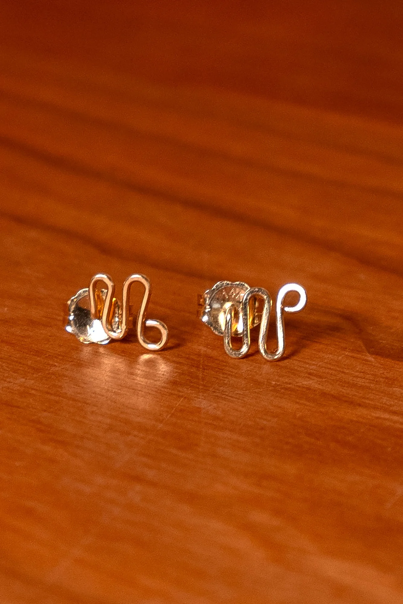 14k Wave Studs - Image 2