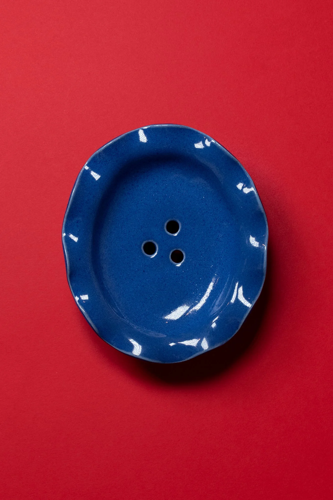Oval Blue Wave Soap Dish - Image 4